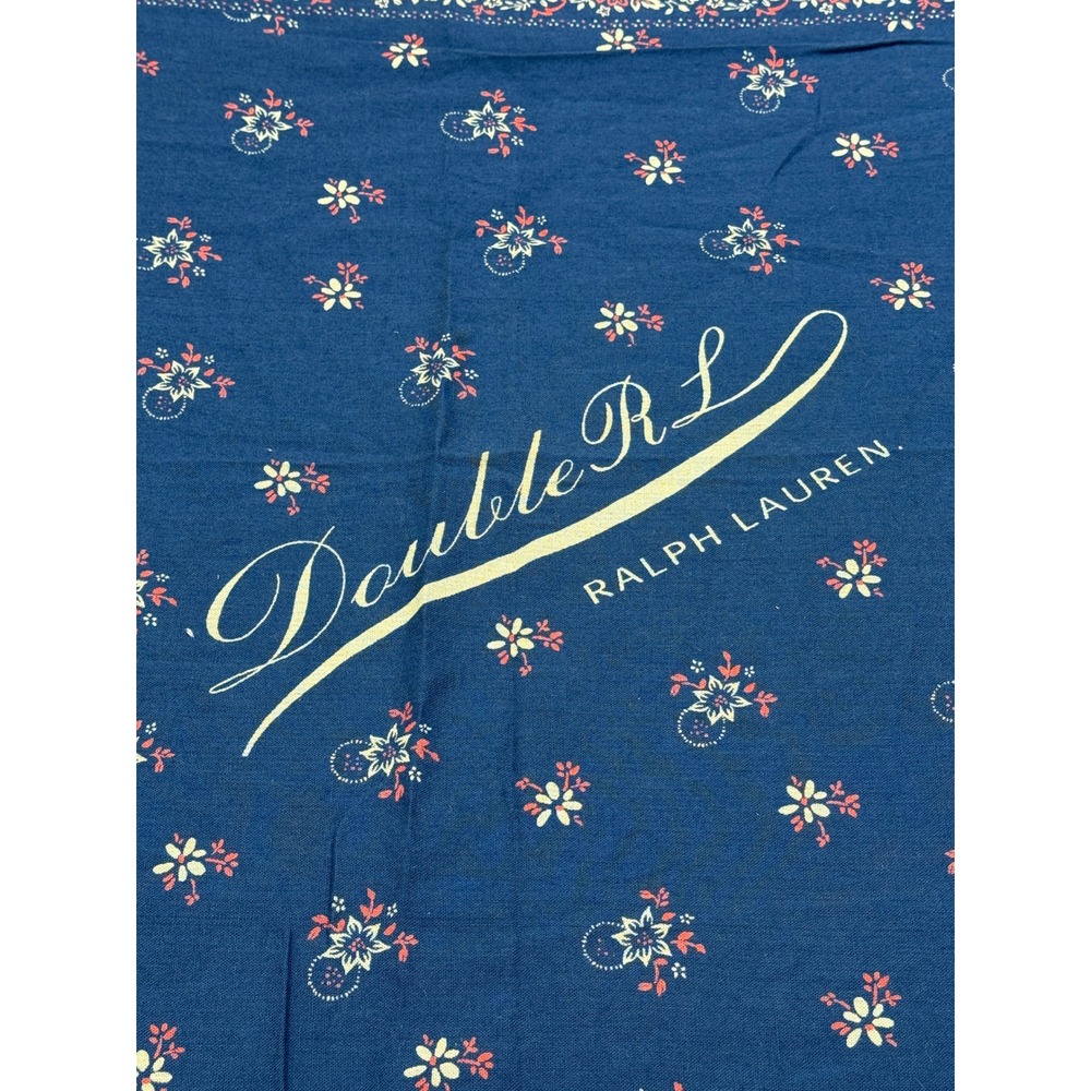 Ralph Lauren Double RL Blue Bandana Floral Cotton - Picture 3 of 6